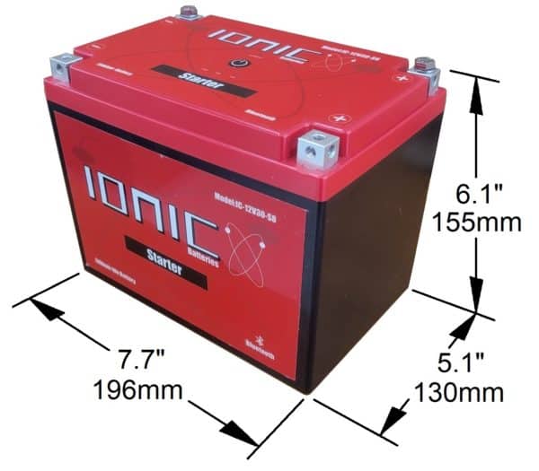 Lithium 12V S8 Group U1 | 1220 CA | LiFePO4 Starter Battery + Bluetooth