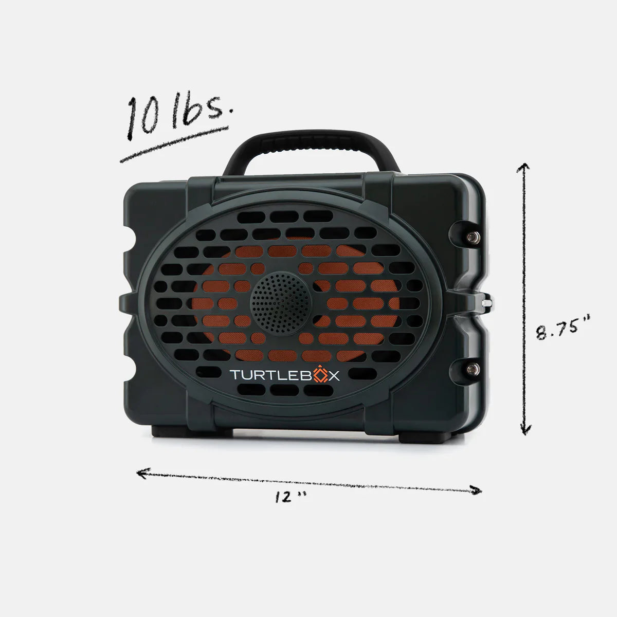 Turtlebox Original Gen3 Speaker in gray with a durable design, ideal for boat life accessories and outdoor use.