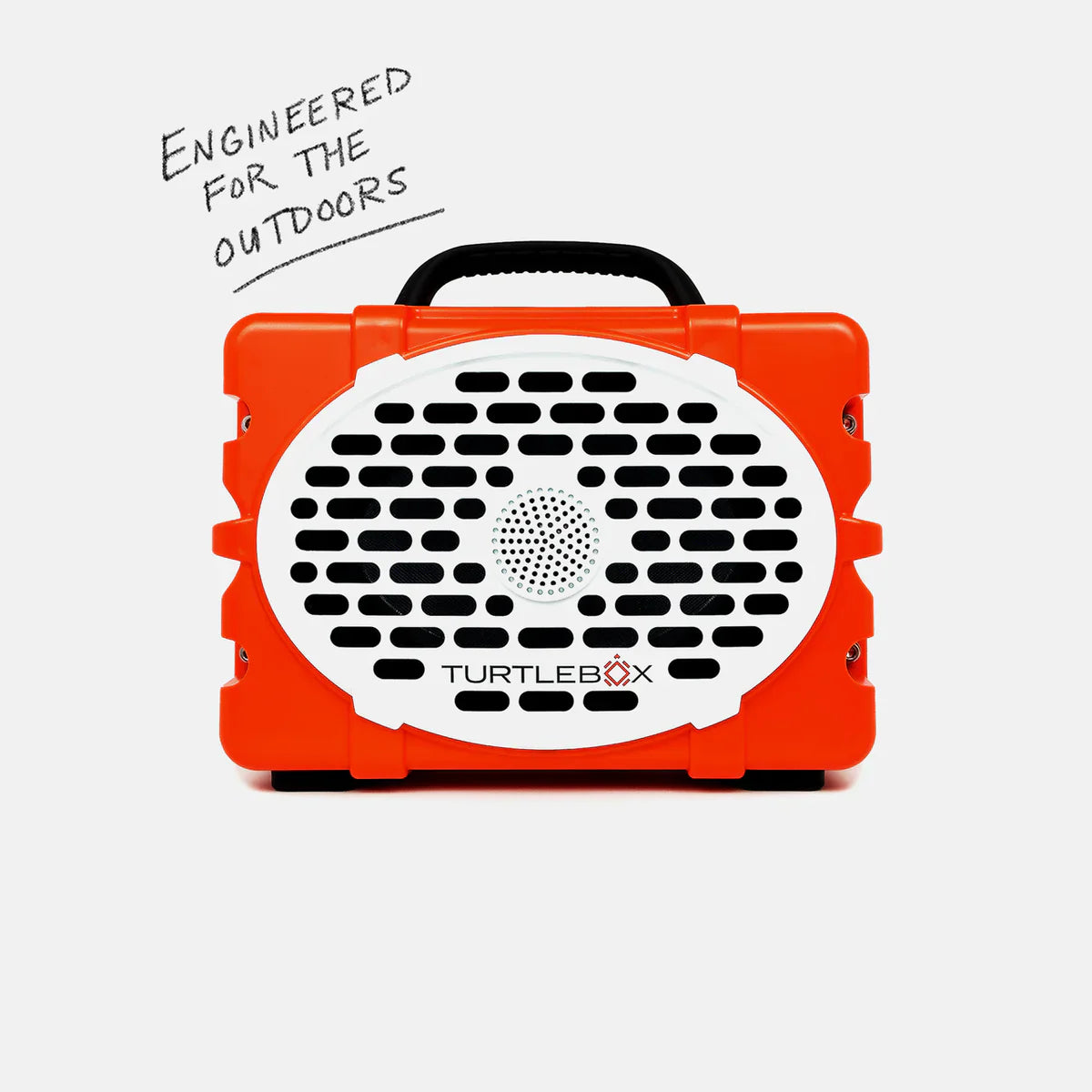 Turtlebox Original Gen3 Speaker in orange with a durable design, ideal for outdoor use and boat life accessories